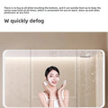 Minimalist Modern Arc-shaped Smart Bathroom Mirror Cabinets Home Furniture Wall-mounted Bathroom Mirror Cabinet with Lighting b