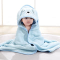 Baby Coral Fleece Hooded Bath Towel Bath Towel Newborn Toddler Cartoon Animal Swaddle Wrap Soft Baby Girls Boys Bath Towel