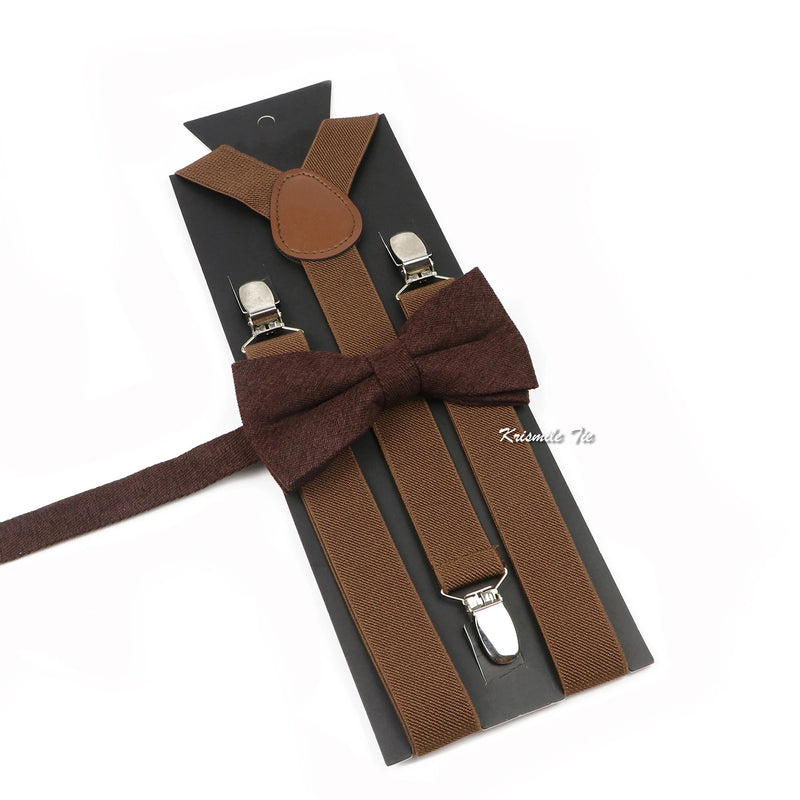 Fashion Men Kids Suspender Bowtie Sets For Wedding Party | SAMAG
