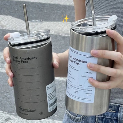 600ml Thermos Portable Stainless Steel Coffee Cup Bottle | SAMAG