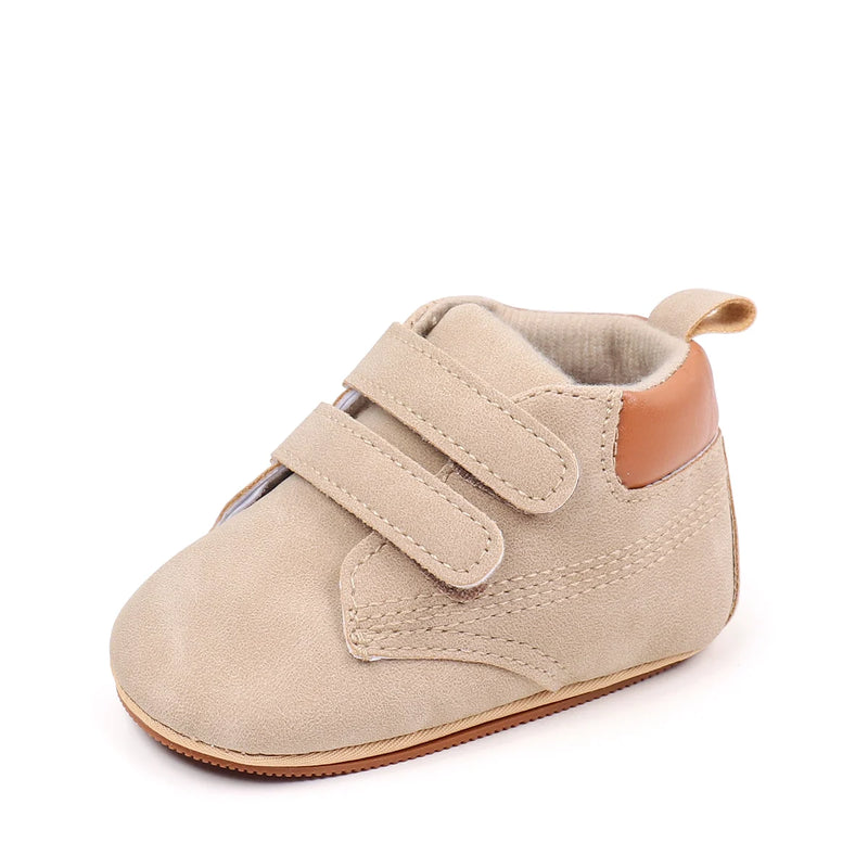 2025 Spring And Autumn Baby Boys First Walking Toddler Shoes With High Quality PU Leather And Soft TPR Sole For 0-18M Baby Shoes