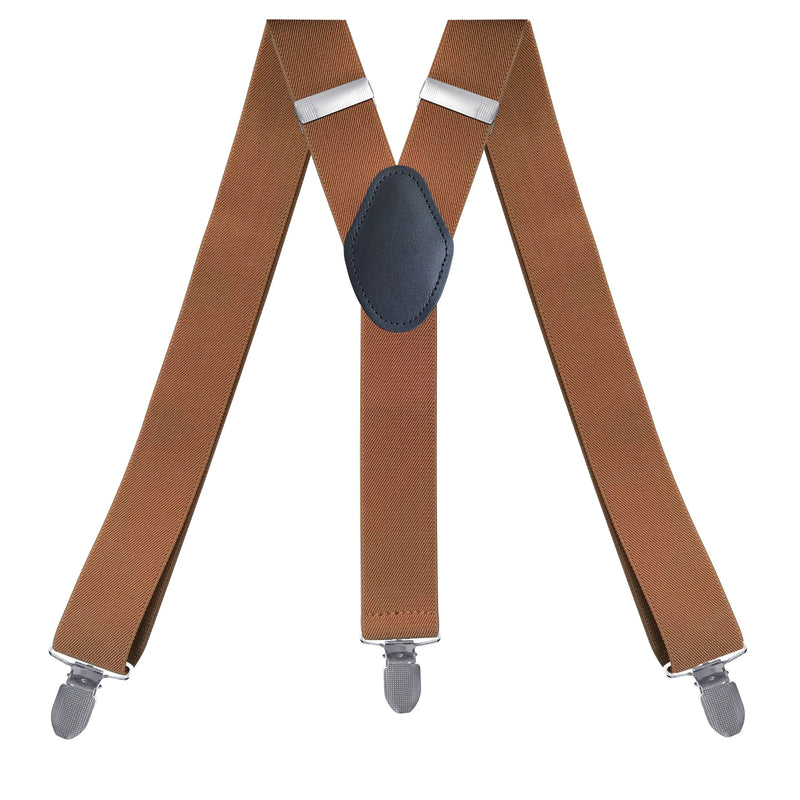 Fashion Suspenders for Men Women 3.5cm Y-Back 3 Clips Adjustable Elastic Shirt Trouser Braces Strap Belt Gifts for Dad Husband