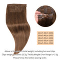 Clip in Hair Extensions 100% Real Human Hair, 12-24Inch 100-120g Clip in Extensions for Women, Invisible Straight Hair