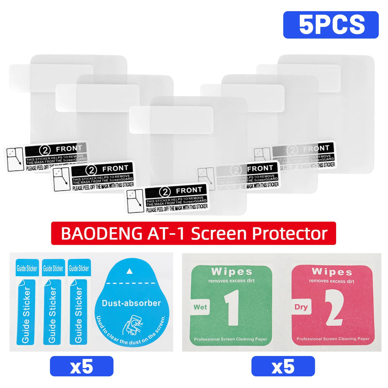 BAOFENG AT 1 Screen Protector Cover Walkie Talkie HD Clear Anti-Scratches Only For ALERVITES PoC Two Way Radio Accessories