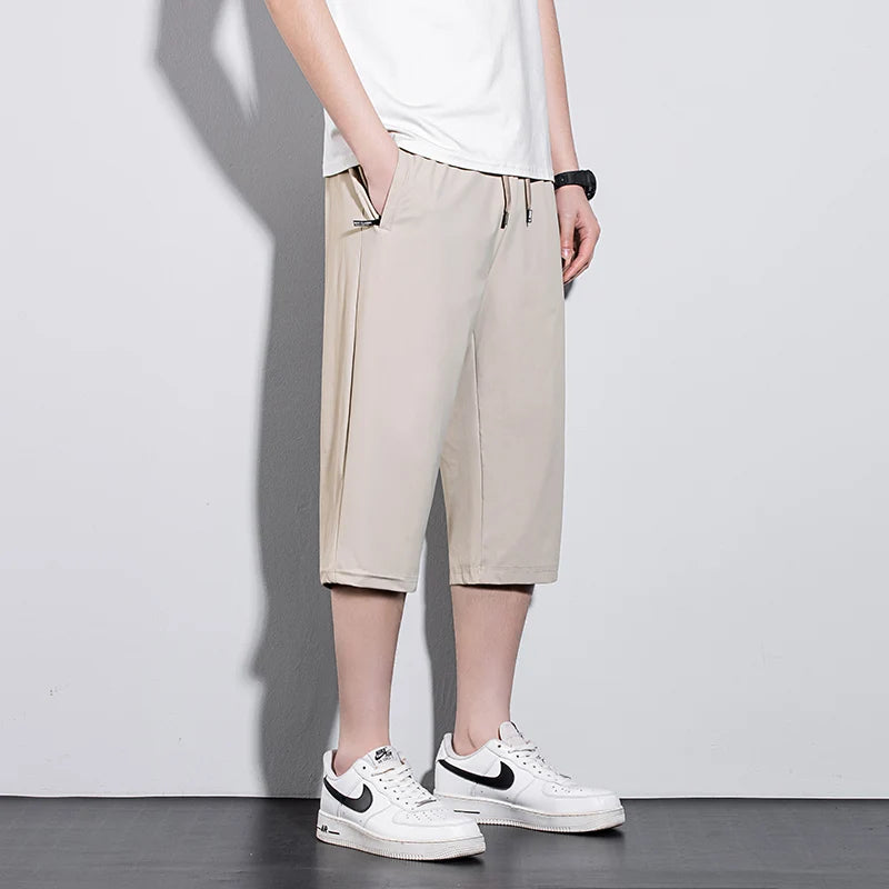 Men's 3/4 Capri Pants Quick Dry Ice Silk Summer Shorts | SAMAG
