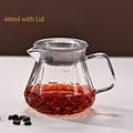 JUSTINLAU Hand Drip Coffee Pot Set High Borosilicate Glass Coffee Brewing Pot Espresso Filter Cups Household Coffee Accessories