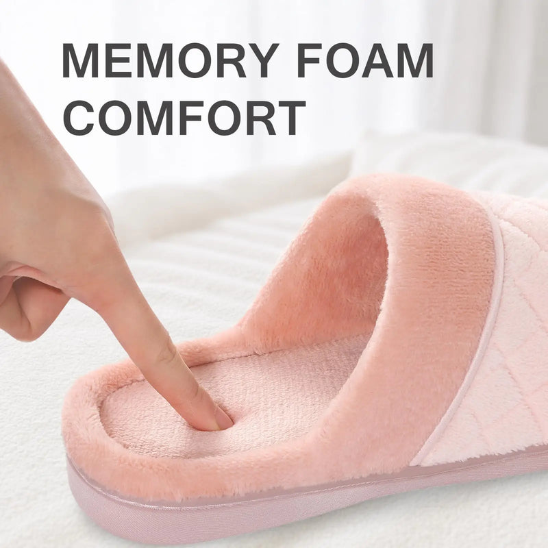 Comwarm Lightweight House Slippers For Women Men Anti-slip Soft Sole Home Slides Comfy Slides Memory Foam Unisex Bedroom Shoes