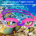Kids Swim Goggles and Silicone Cap Set with Nose Clip | SAMAG