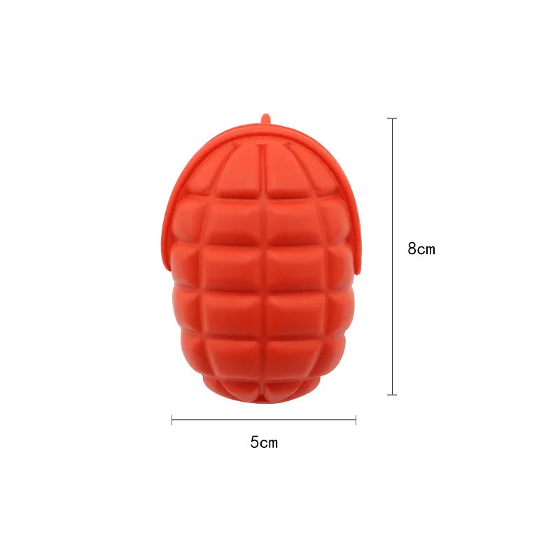 Creative Novelty Grenade Silicone Keychain Pendant Pouch Men's Small Gift Ideal for Coins Keys Earphones Unique Fun Pouch