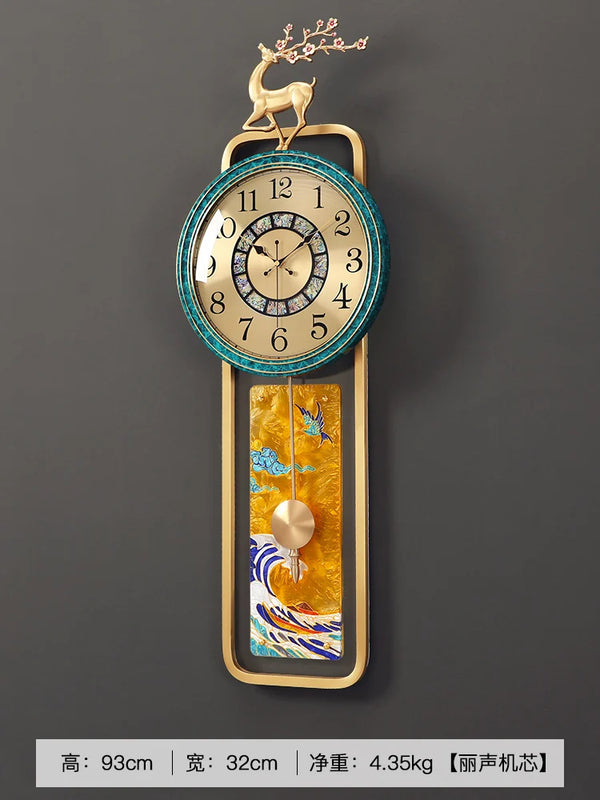 European Industrial Wall Clock Modern Living Room Office Art Wall Clock Luxury Pendulum Reloj De Pared Para Sala Home Decor