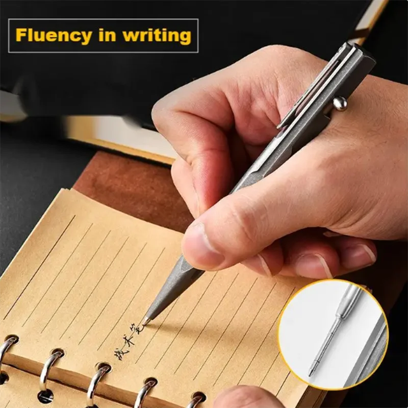 TC4 Titanium Alloy Bolt Type Tactical Pen Multi-functional Self-defense Break Windows Pen Camping Signature Pen For Women's Man