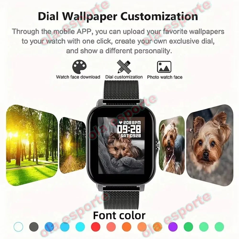 New Smartwatch 1.83'' HD Screen Heart Rate/Sleep Monitor Wireless Bluetooth Call Music Control Smart Watch For Men Women R30Max