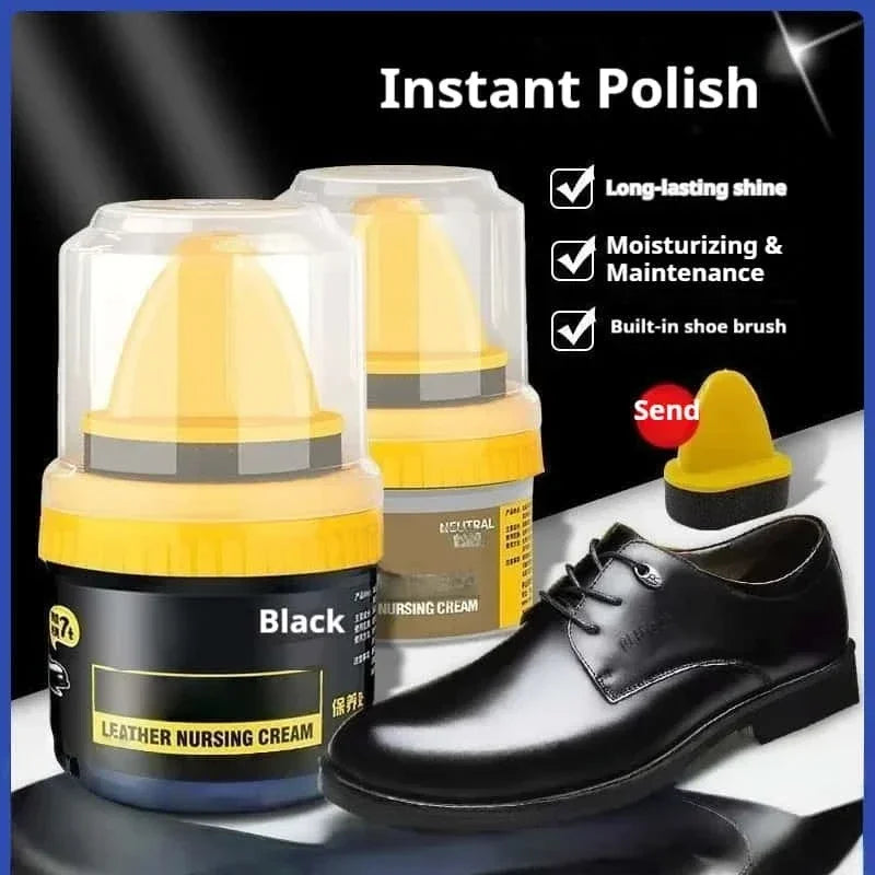 New Brush Leather Care Polish Cleaning Cream Shoe Polish Kit Shoe Accessories Shoe Cream with For Shoes & Leather Goods