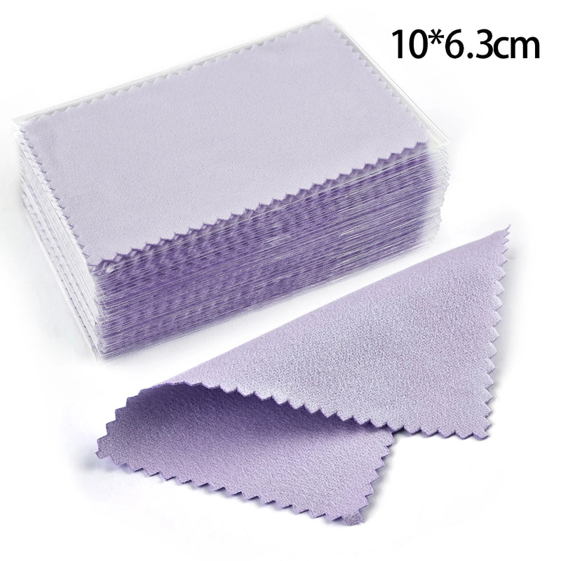 10x6.3cm/8x8cm/8x6cm 50pcs Silver Clean Polishing Cloth Soft Wipe Wiping For Necklaces Rings Jewelry Tool - Visuel 12 | SAMAG
