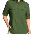TACVASEN Women's UPF50+ Quick Dry Hiking Fishing Blouse - View 7 | SAMAG