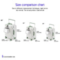 BunnyFly Wide Handlebar Travel Trolley Suitcase with Colorful Silent Wheels TSA Lock Rolling Luggage Large Capacity PC Material