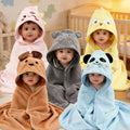 A Cartoon Coral Fleece Bath Towel for Babies, Children's Bath Towel, Baby Washcloth, 31.5* 31.5inch , Made of Super Absorbent Polyester Material, Warm and Breathable, with Cartoon Animal Shapes for Kids, Suitable for Home and
