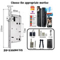 6068,5572,6072,6085 Mortise Lock Tuya Wifi App Camera Smart Digital Lock With Fingerprint Face Key Card Rfid