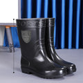 Men's Rain Boots Work High-Tube Boots Platform Comfortable Water Shoes Non-slip Kitchen Boot PVC Material Round Toe Rubber Boots
