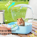 Hamster Outdoor Carrier Cage Portable Hamster Cage with Clear Large Flip Cover for Hamster Bird Carrying Pet Supplies