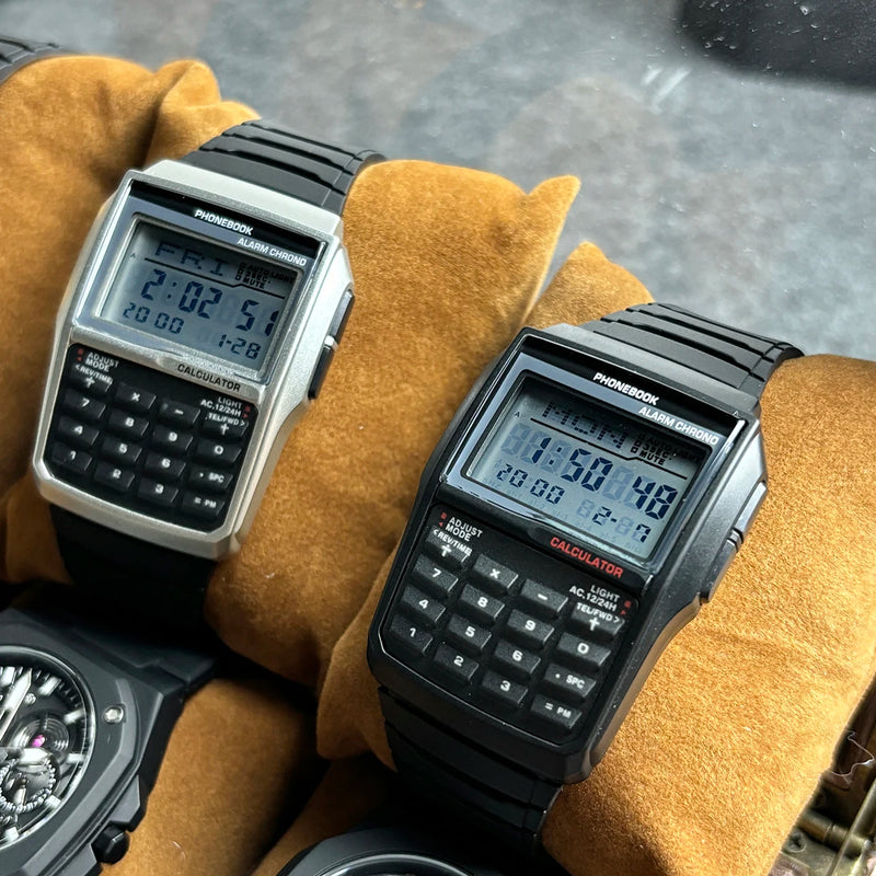 Men's Top Luxury LED Multifunction Calculator Watch Luminous Electronic Numeric Watch Keyboard Style