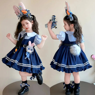 Judy Officer Costumes Short-Sleeved Lolita Dress Girls | SAMAG