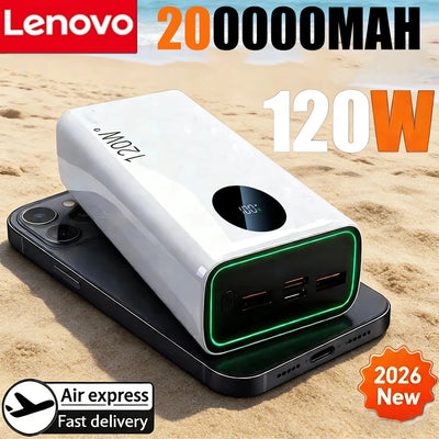 Lenovo 200000mAh Power Bank 120W PD Super Fast Charging | SAMAG