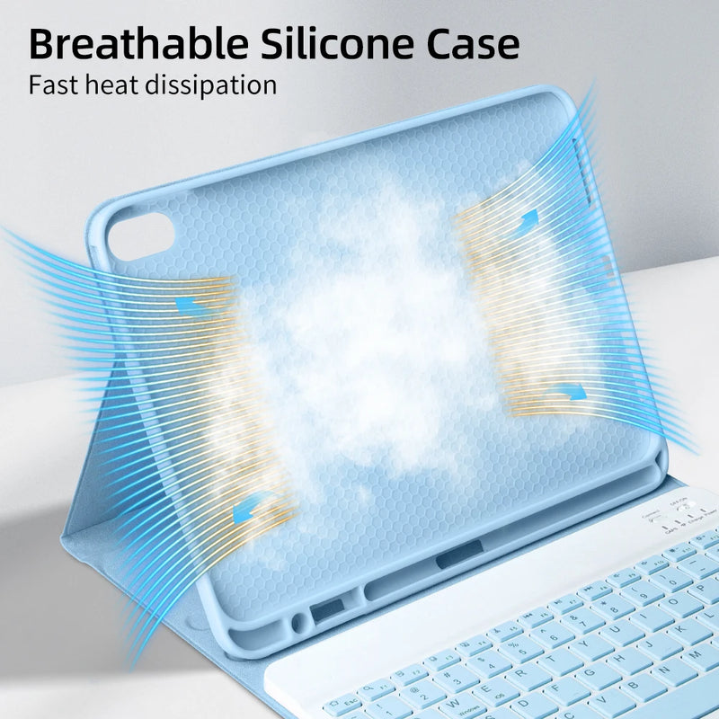 Tablets Keyboard Case For iPad 10th 11th A16 Generation Air 11 2025 Air 4 5 10.2 9/8/7th 10.5 9.7 Pro 12.9 13 11 Mini 6 7 Cover
