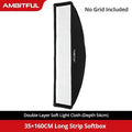 AMBITFUL Rectangle Softbox BW/FW 60*90/35*160cm Professional Soft Box Photography Light Effect Kit Matt Box With Honeycomb Grid