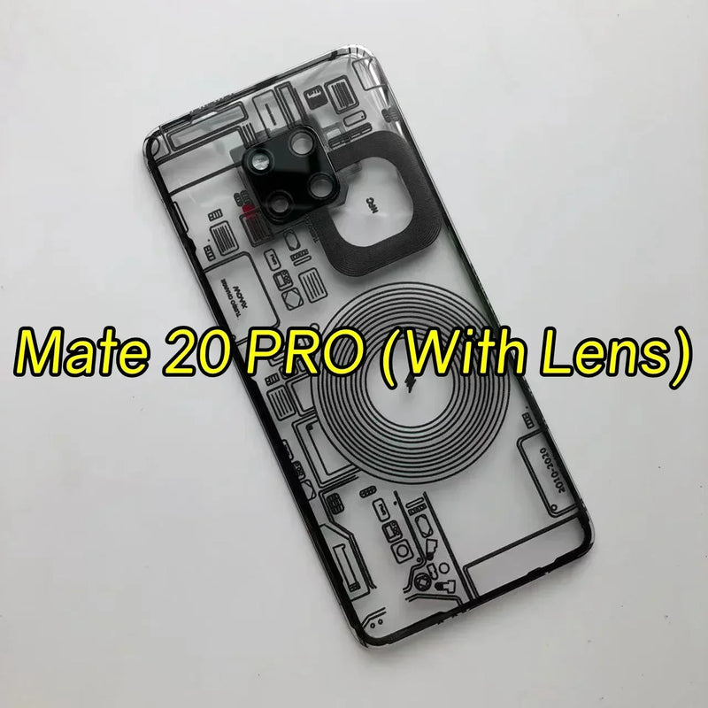 Glass Back Cover For Huawei Mate 20 Pro Battery Door Panel Rear Housing Case With Camera Lens Replacement+Adhesive Sticker