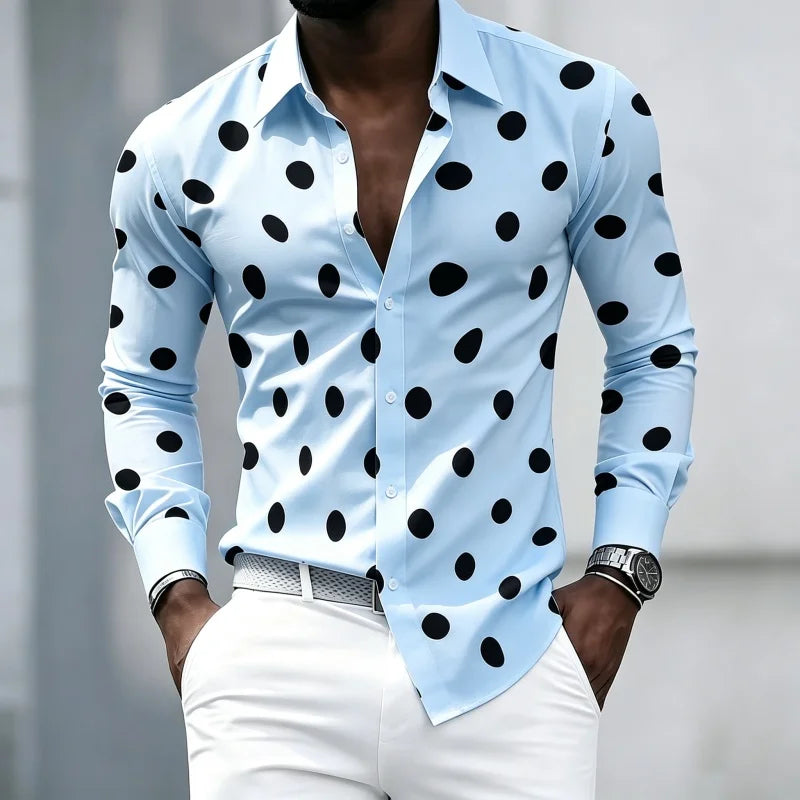 Men's shirt with polka dot print, trendy and personalized | SAMAG
