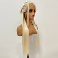 Charisma Synthetic Lace Front Wig Blonde Hair Wigs With Braided Synthetic Wigs For Women Natural Hairline Heat Resitant Fiber