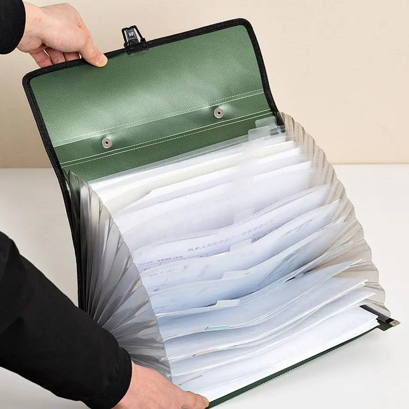 1 Pcs A4 Organ Bag Multi-layer Folder Large-capacity Portable Office Document Bags Desk Organizador Storage Data File Briefcase
