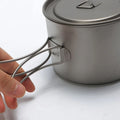 Outdoor Picnic Titanium Cooking Pot 750ml 900ml Hanging - View 2 | SAMAG