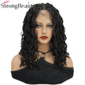 StrongBeauty Full Double Lace Glueless Braided Wig Square Knotless Box Braided Wigs Women Wig with Baby Hair 16"