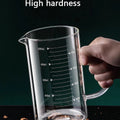 YWDL 1pcs Glass Measuring Cup With Handle Heat-resistant Laboratory Beaker Kitchen Milk Coffe Measuring Mug 250/350/500/1000ml