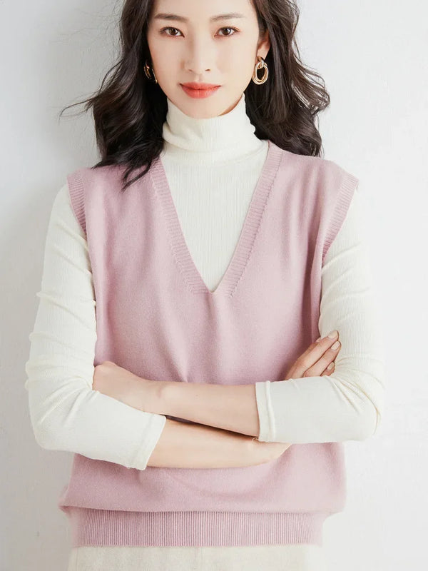 Sweater Vest Spring Autumn Warm Fashin Korean Soft Loose - View 11 | SAMAG