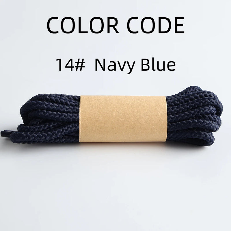 Classic Round Shoelaces Durable Polyester Solid Sneaker Boot Laces Anti-loose Replacement Sports Shoes Laces 1 Pair