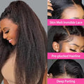 Yaki Straight Wigs Human Hair 13x4 13x6 HD Lace Frontal 100% Human Hair Wig For Women Kinky Straight Lace Front Wig 4x4 5x5 Wigs