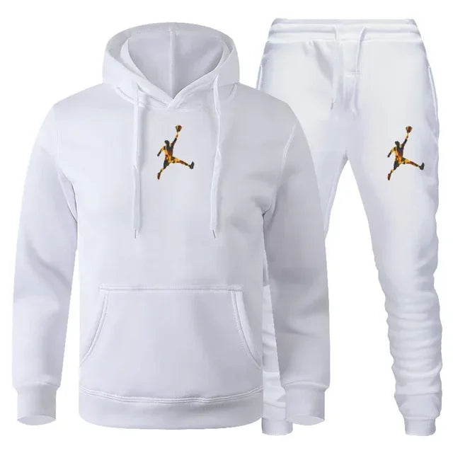 Autumn_Winter Men's jogging Fitness sportswear Set_ Fashionable long - sleeved sweatshirt + casual pants 2 - View 7 | SAMAG