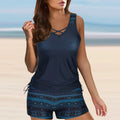 Bikini Sets With Shorts Women's Vintage Printed Tankini | SAMAG