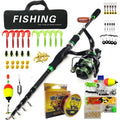 Telescopic Fishing Rod Reel Combo Full Kit 1.8m 2.1m 2.4m 2.7m Portable With Simulation Lures Tackle Accessories Carry Bag For