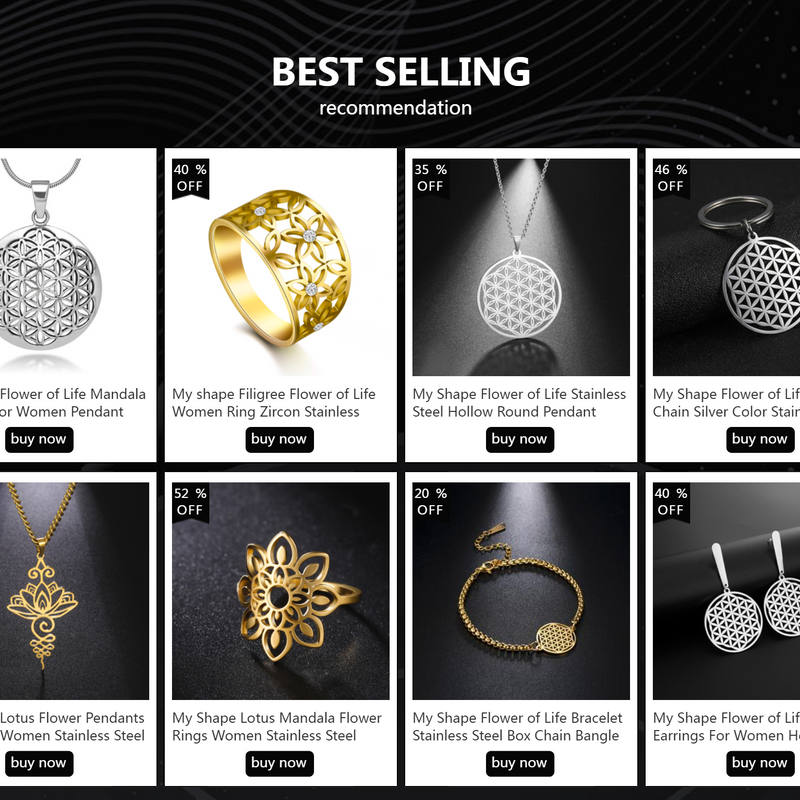 My Shape Flower of Life Mandala Necklace for Women Pendant Sacred Geometry Aesthetic Choker Fashion Jewelry Gifts Link Chain