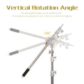 2.49M Length Cross Arm Stainless Steel Kit Light Stand With Weight Bag Photo Studio Accessories Extension Rod
