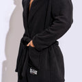 Men's Bathrobe Short Style Thick Comfortable Soft Plush Fleece Solid Color Pajama Casual Home Warm Bath Robes
