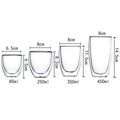 2-18PCS Double Wall High Borosilicate Glass Mug Heat Resistant Tea Milk Juice Coffee Water Cup Bar Drinkware Gift Creativity Set