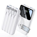 Power Bank,15000mAh Portable Charger with Built in Cable,22.5W Fast Charging,6 Outputs,Slim Travel Essential Battery Pack