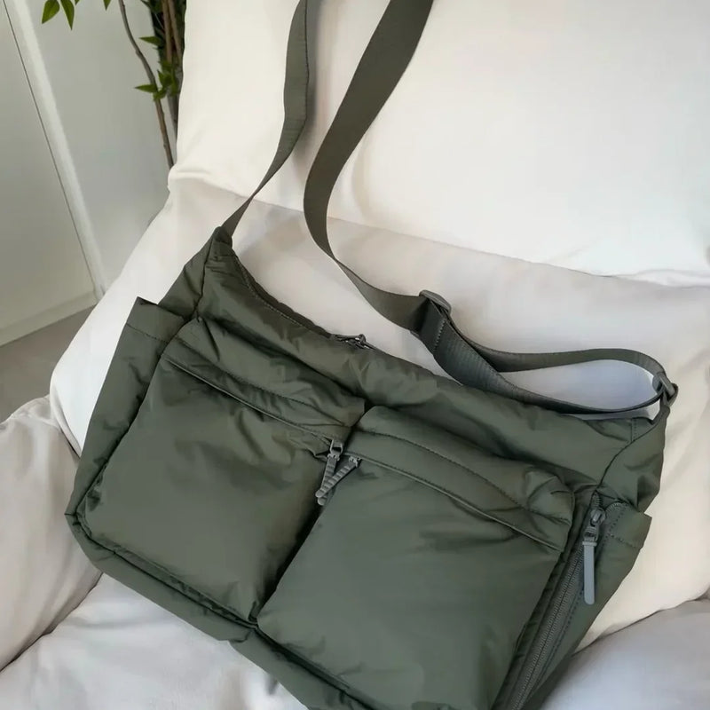 Casual Multi-pocket Messenger Bags for Women Fashion Nylon Shoulder Bag Ladies Large Handbags Female Travel Shopping Tote Purse