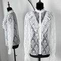 Tossy Lace Ruffled Printed Shirts Female See - Through - View 6 | SAMAG