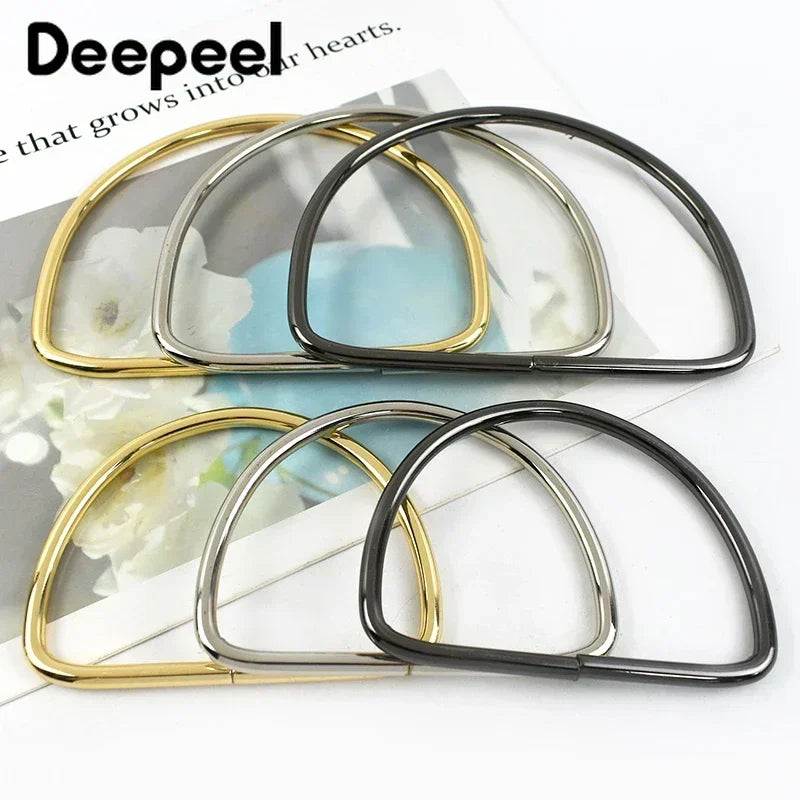 1-10Pcs D Ring Shape Metal Handles Replacement DIY Handbags Bags Purse for Making Women Bag Belt Hardware Accessories